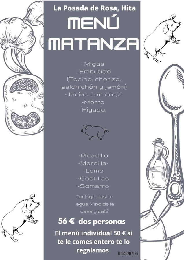 menu matanza